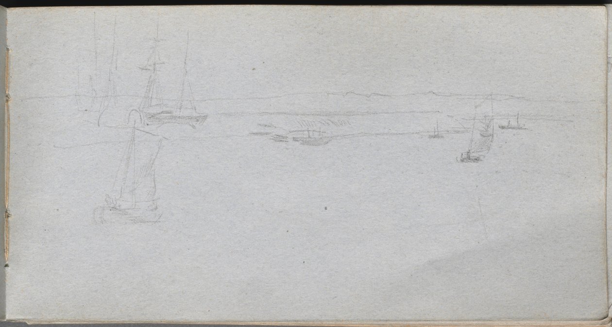 Sketchbook, page 94: Seascape by Jean Louis Ernest Meissonier