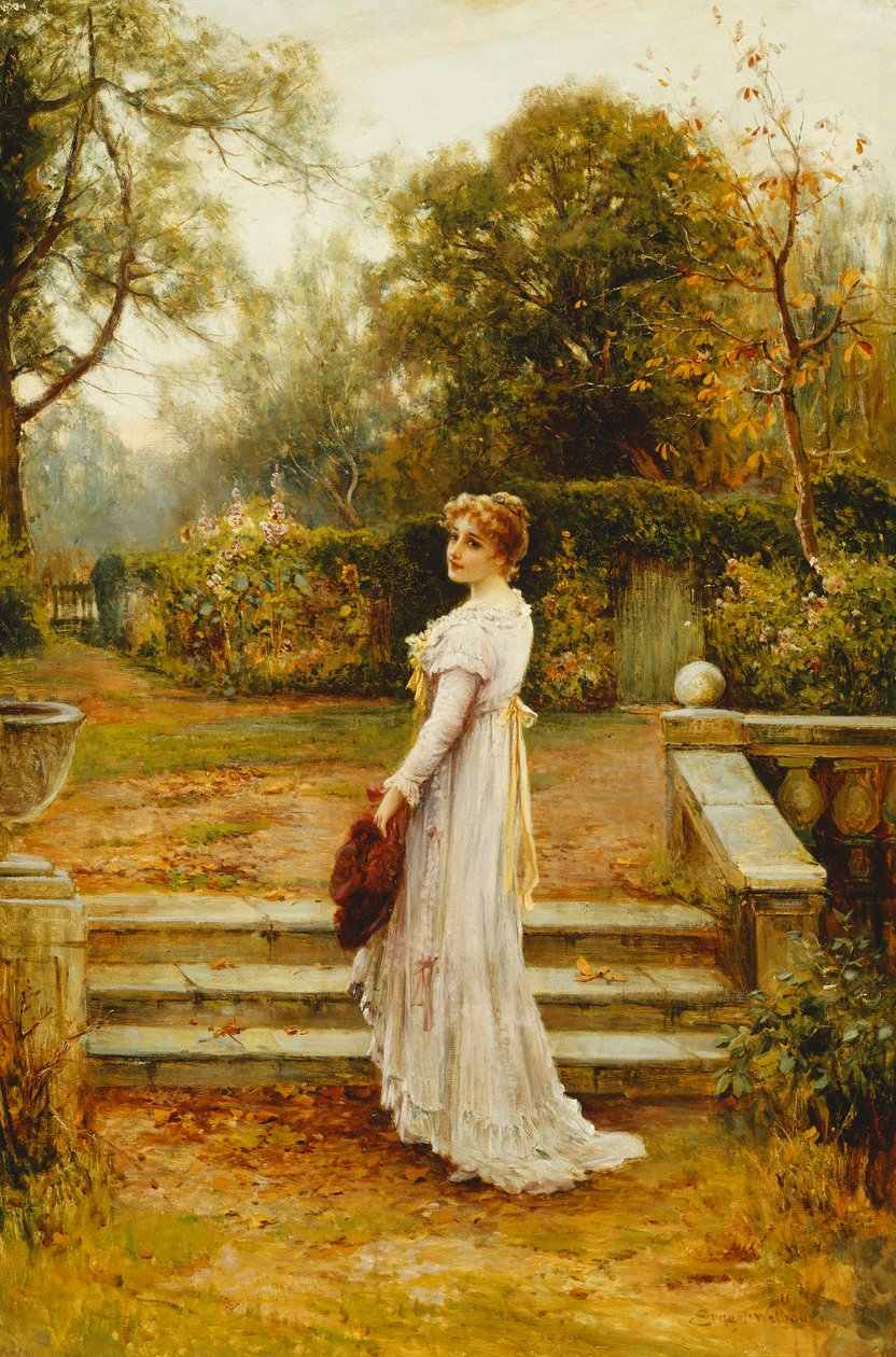 A Stroll in the Garden by Ernest Walbourn