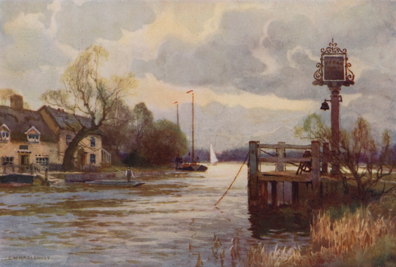 Horning Ferry by Ernest William Haslehust