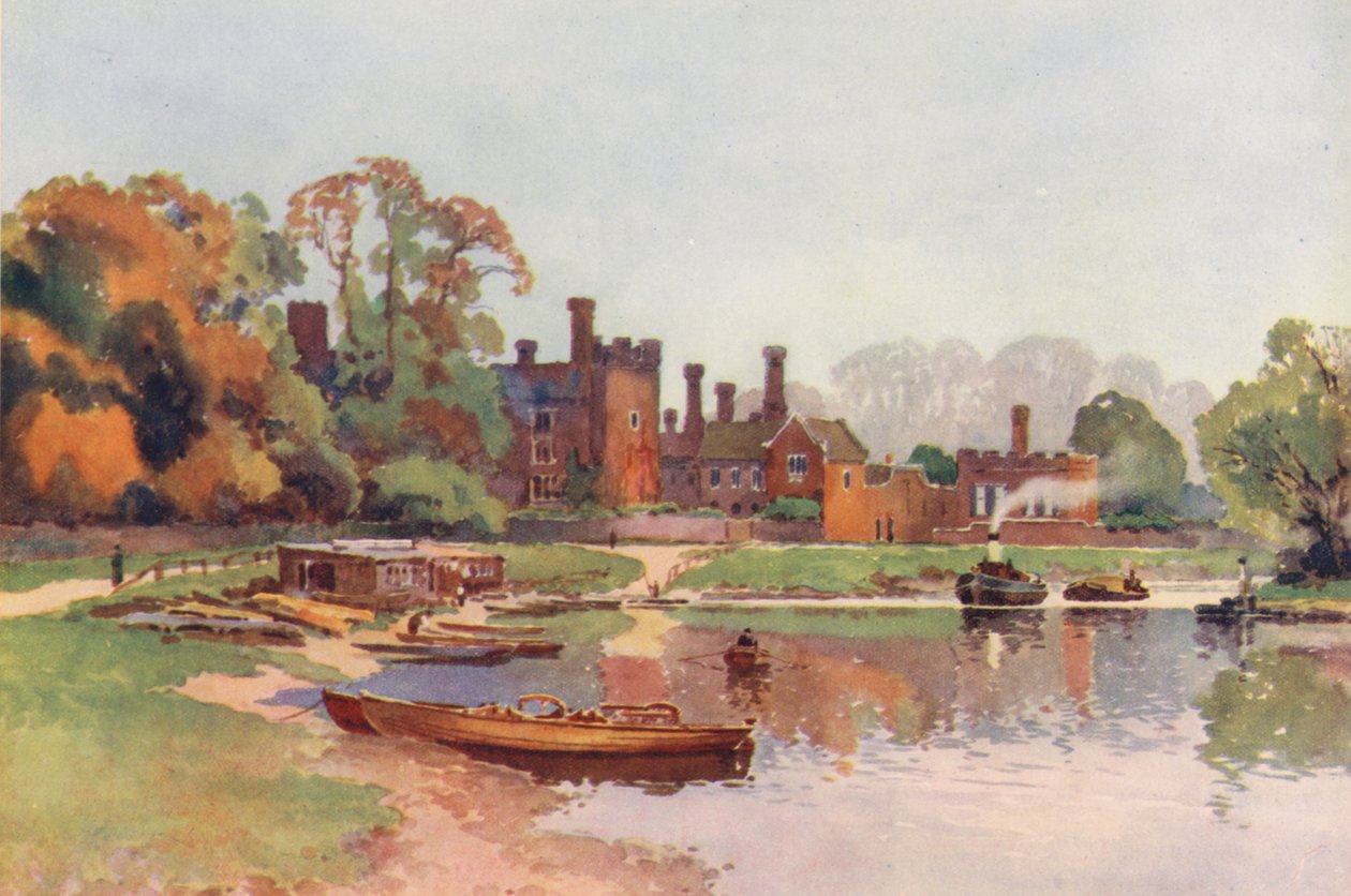 River Thames: Hampton Court by Ernest William Haslehust