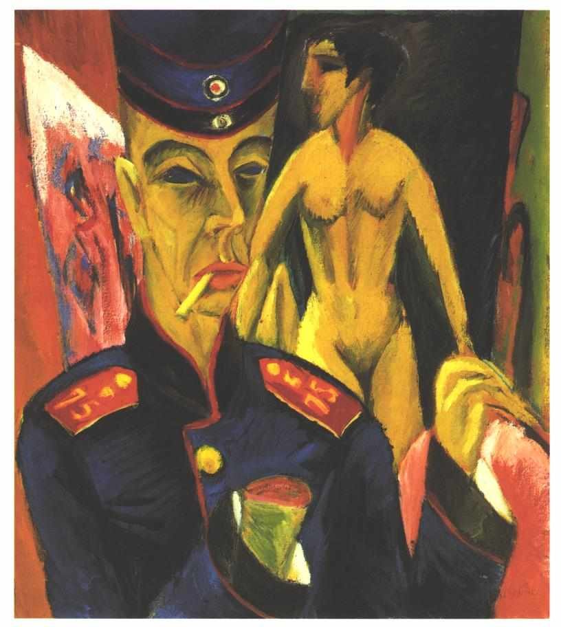 Self-portrait as a Soldier by Ernst Ludwig Kirchner