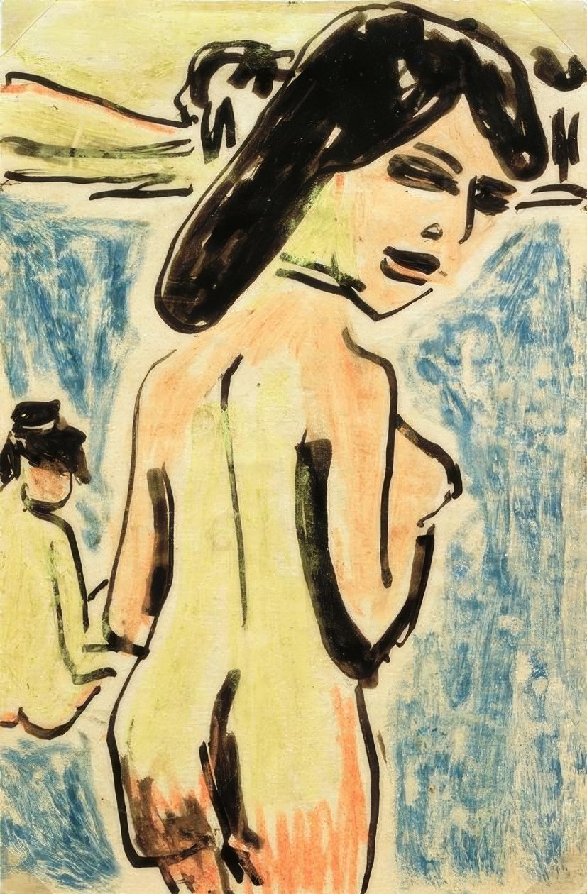 Bathers at the Pond by Ernst Ludwig Kirchner
