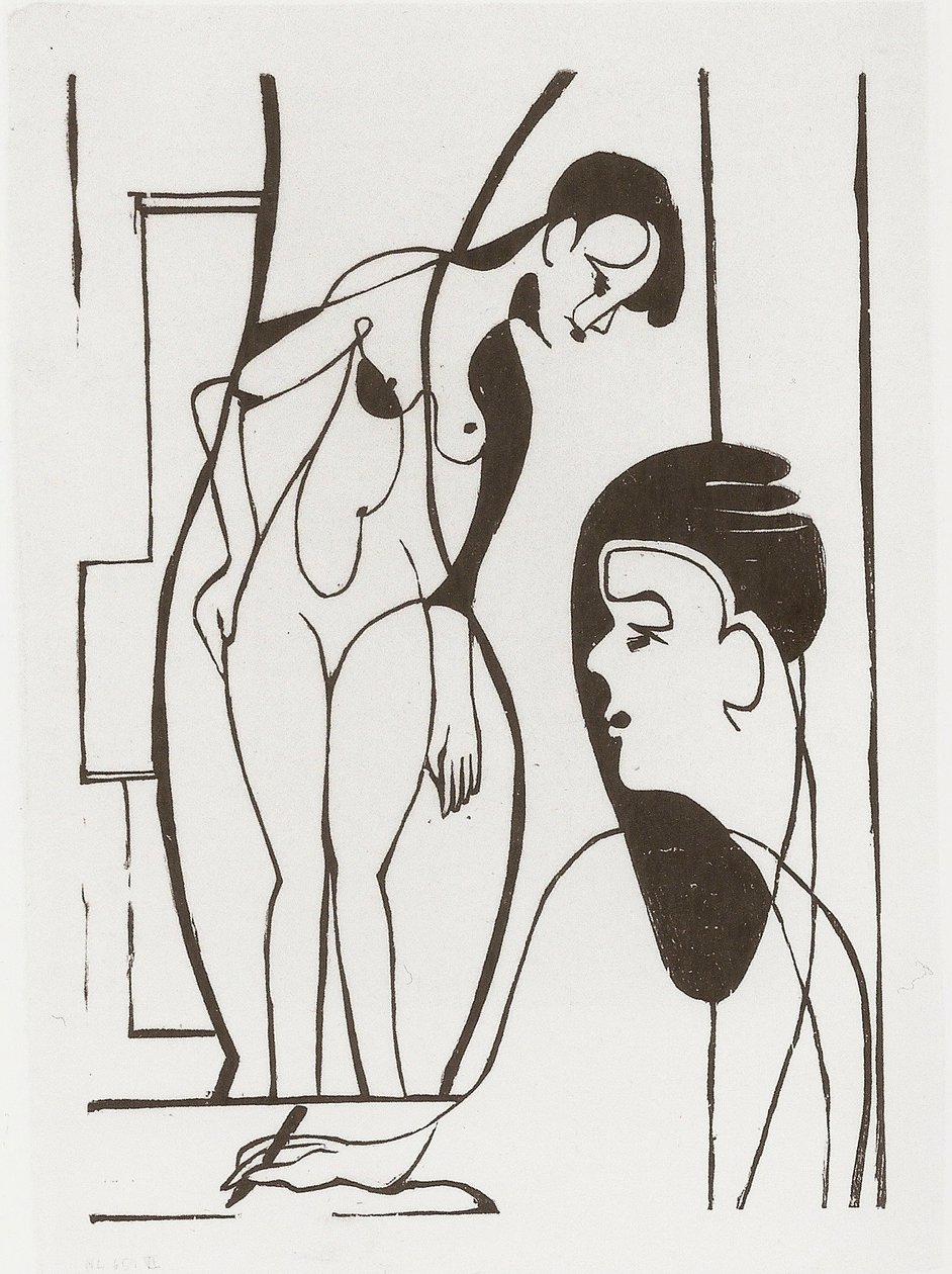 Artist and Model by Ernst Ludwig Kirchner