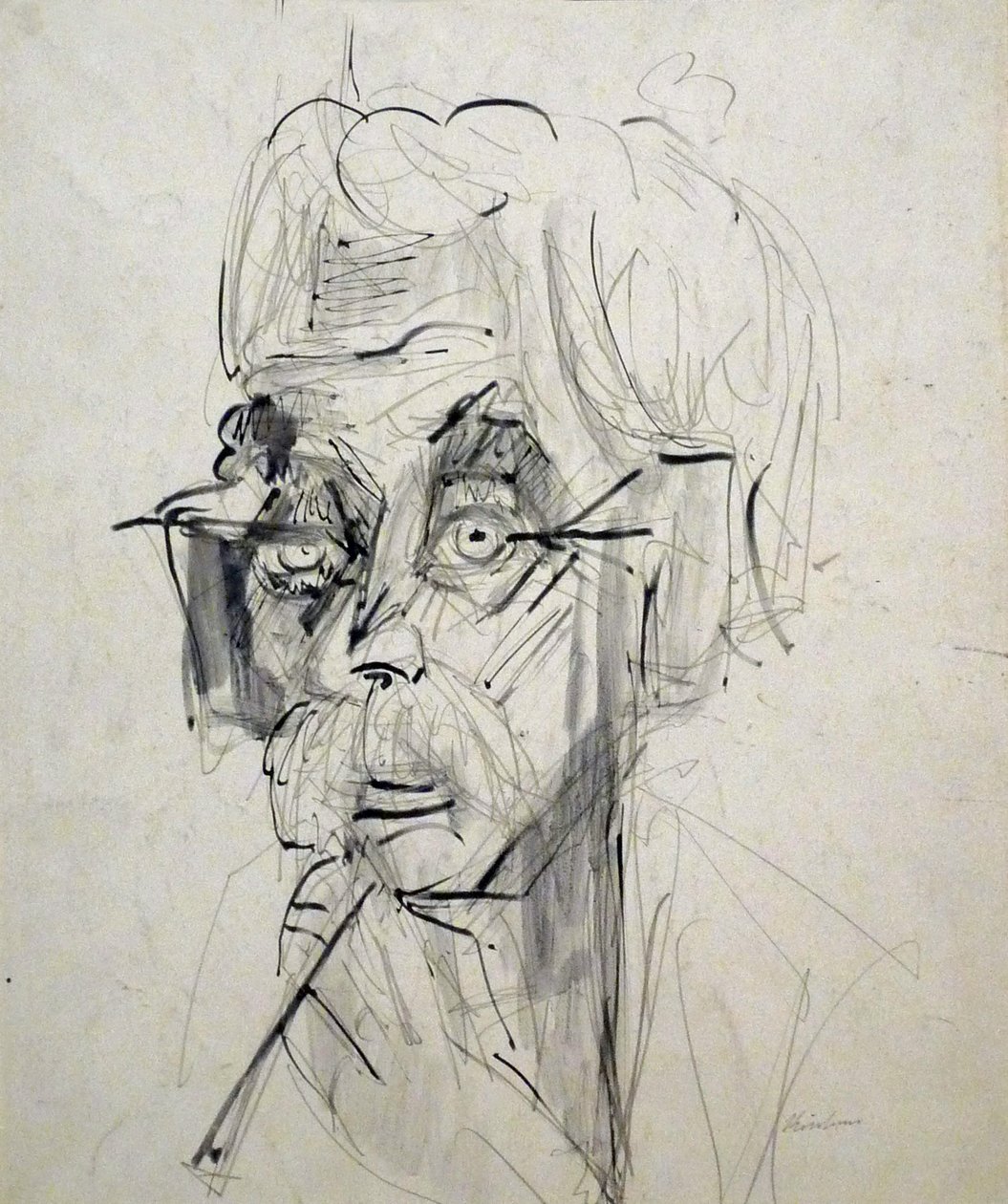 Head of an Old Farmer by Ernst Ludwig Kirchner