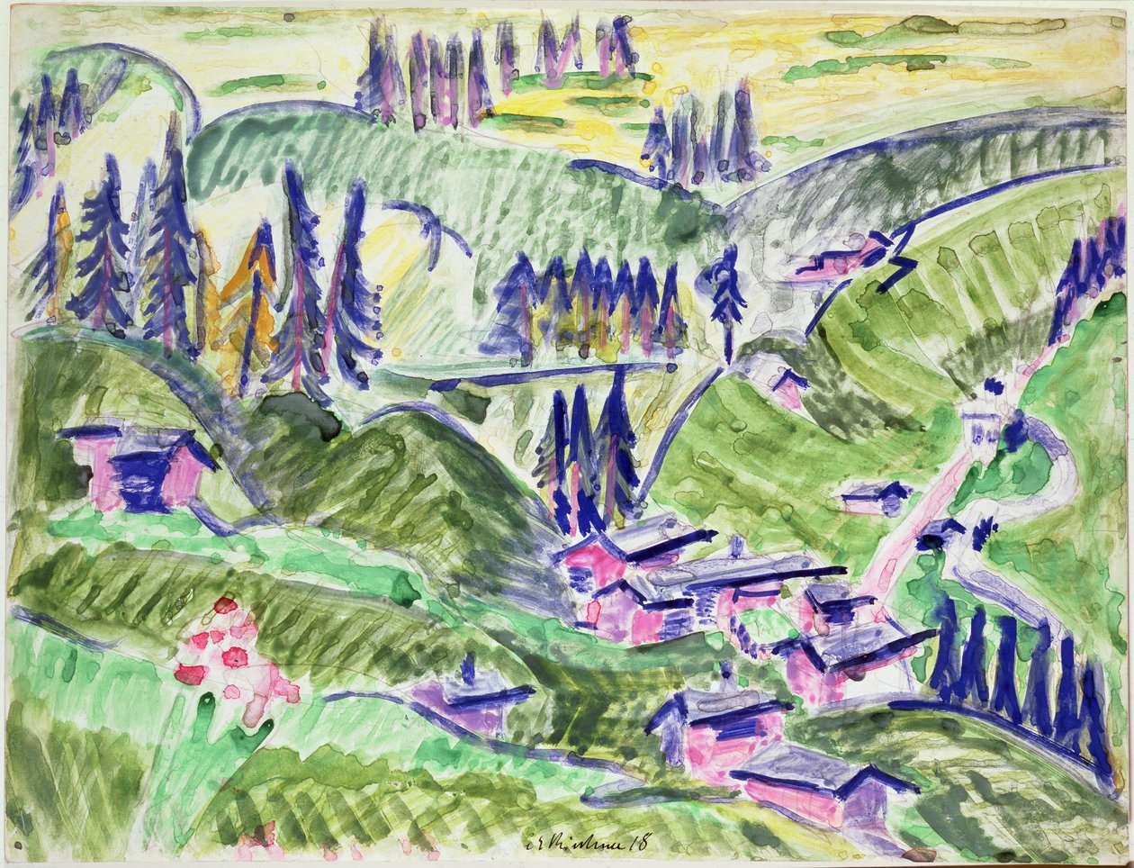 Landscape, 1918 by Ernst Ludwig Kirchner