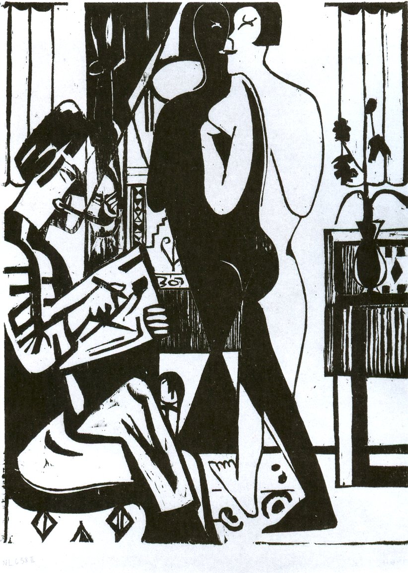 Painter and Model by Ernst Ludwig Kirchner