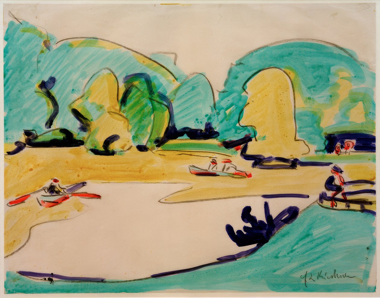 Untitled (Park Landscape in Dresden) by Ernst Ludwig Kirchner