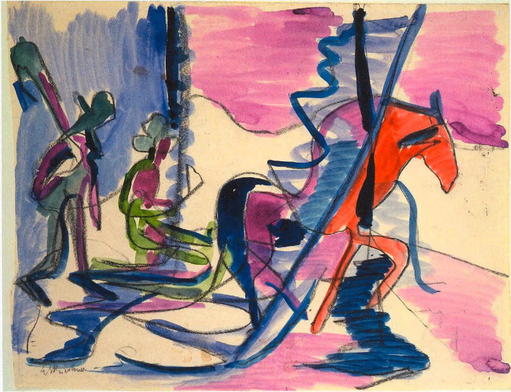 Sleigh in the Fog by Ernst Ludwig Kirchner