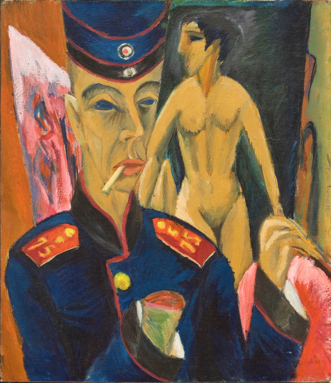 Self Portrait of a Soldier, 1915 by Ernst Ludwig Kirchner