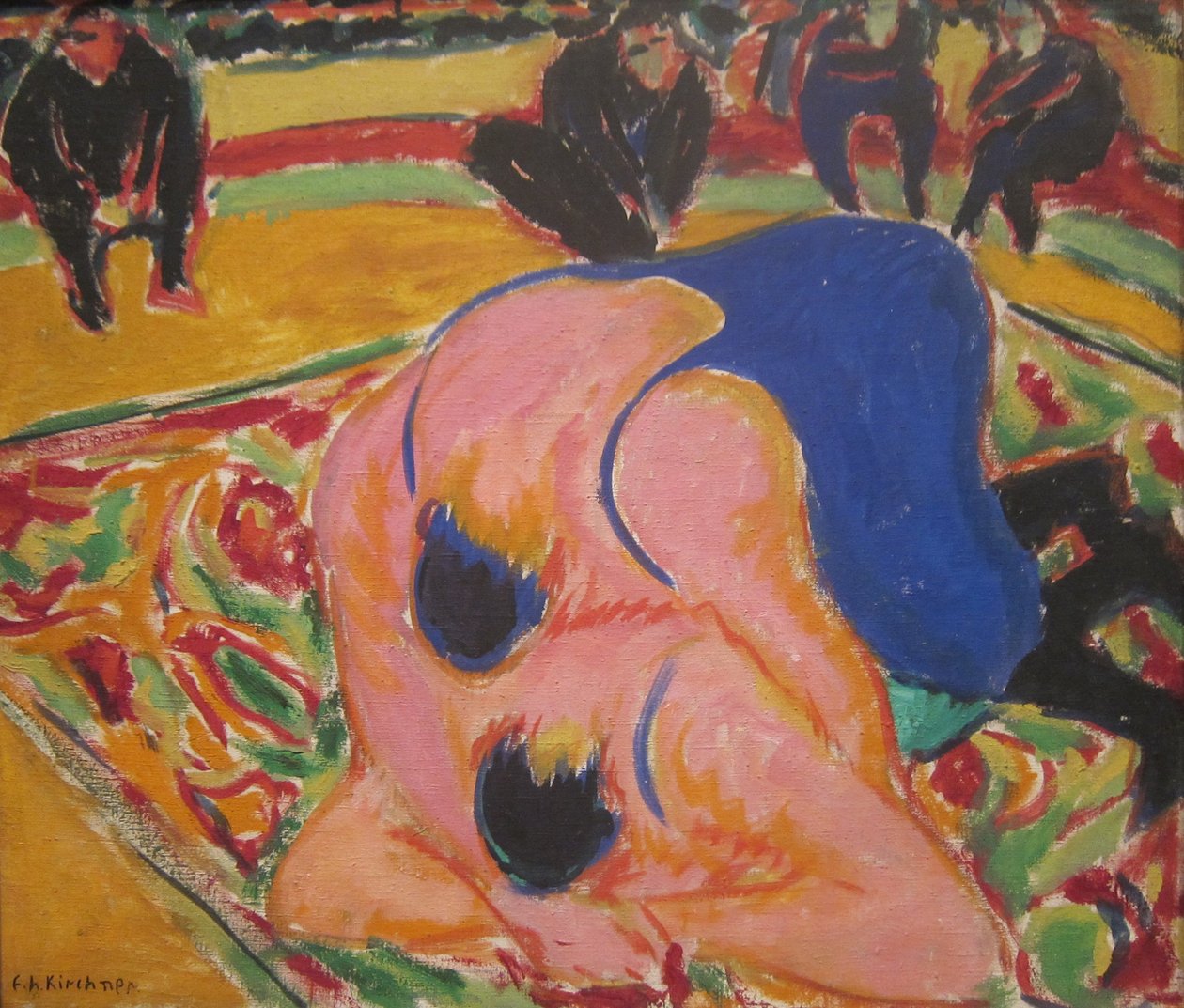 Wrestlers in a Circus by Ernst Ludwig Kirchner