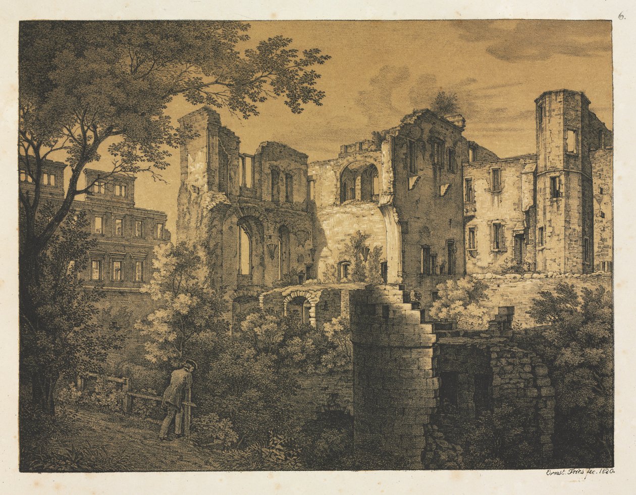 Six Views of Heidelberg Castle: Western Part by Ernst Fries