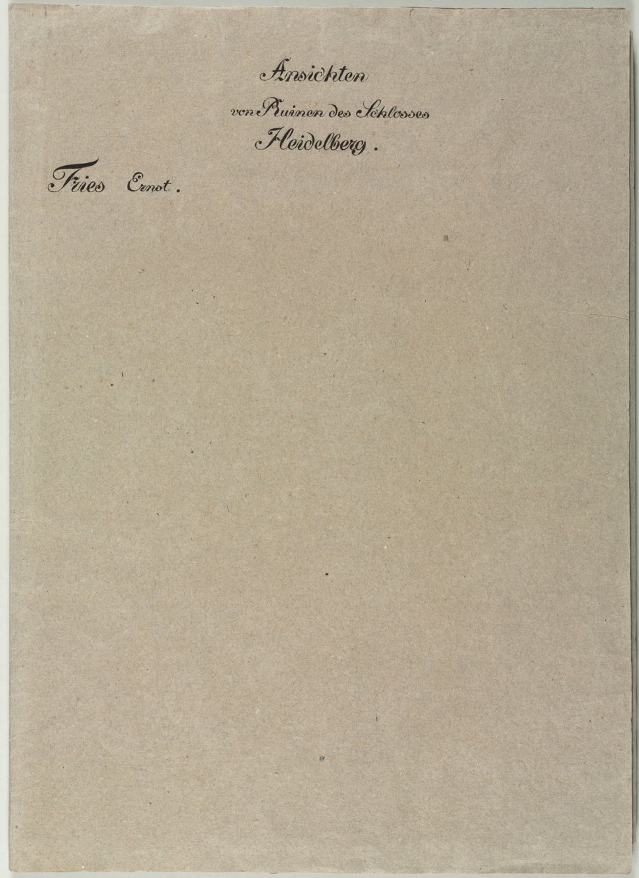Six Views of Heidelberg Castle: Wrapper by Ernst Fries