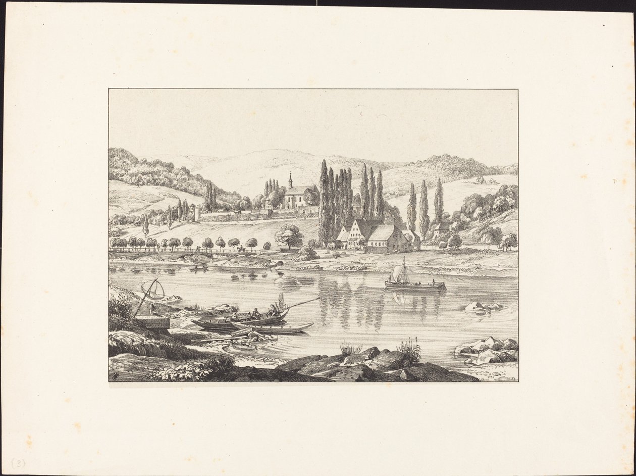 The Convent of Neuberg from Schlierbach by Ernst Fries