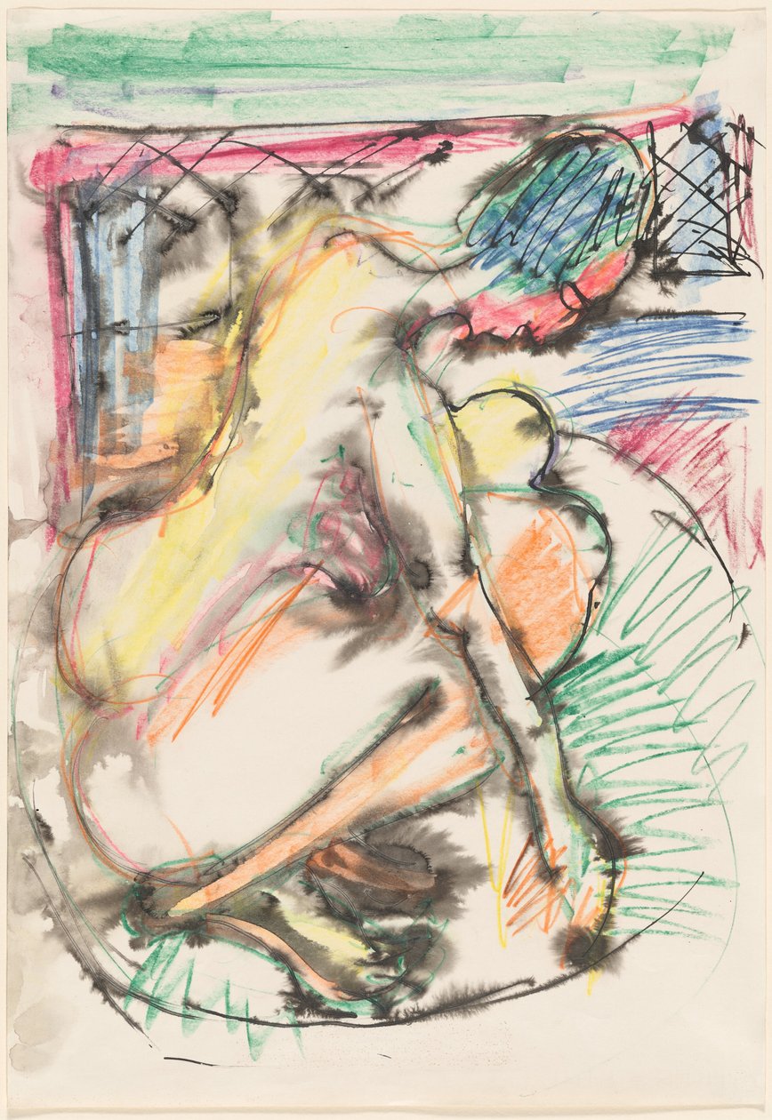 Erna Bathing in a Tub by Ernst Ludwig Kirchner