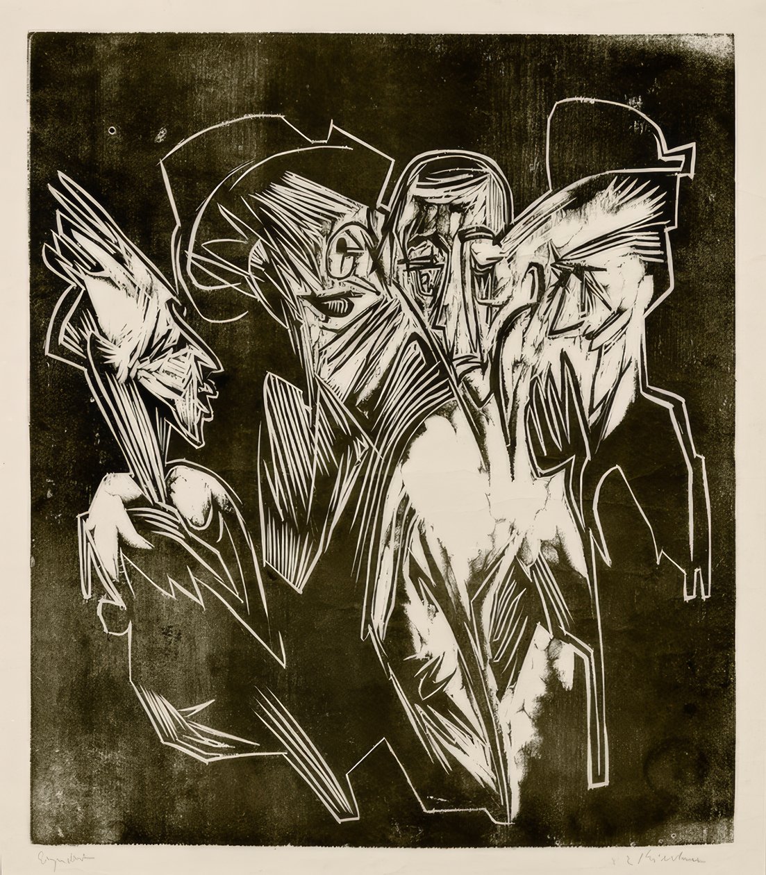 Absalom and His Advisors by Ernst Ludwig Kirchner