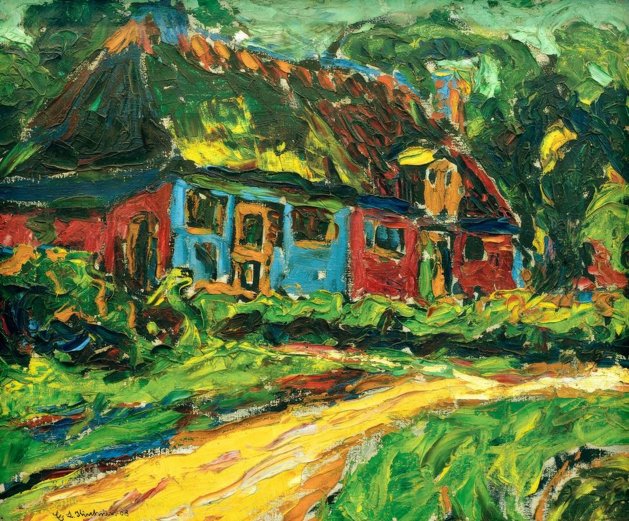 Old House on Fehmarn by Ernst Ludwig Kirchner