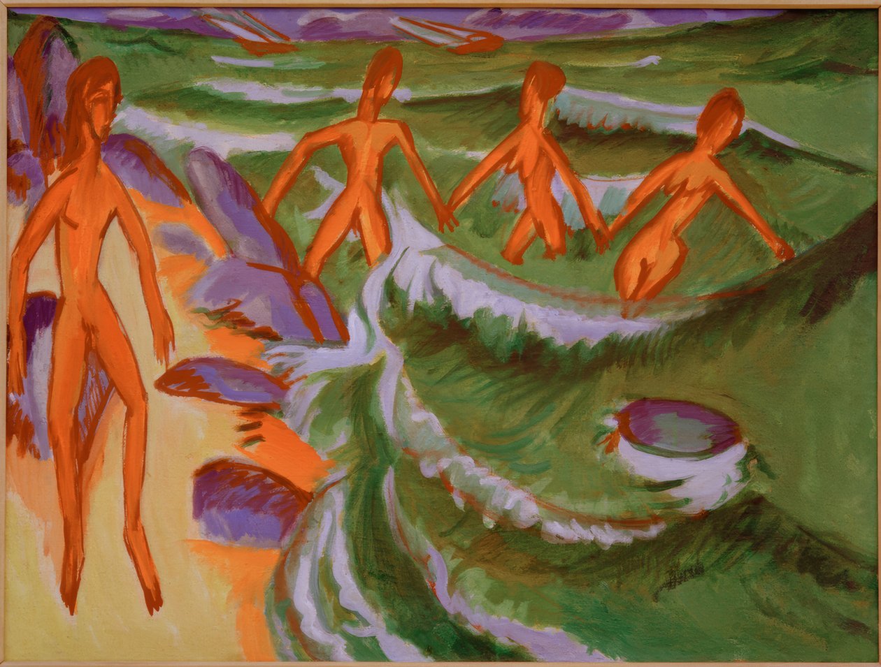Bathers on the Beach (Fehmarn) by Ernst Ludwig Kirchner