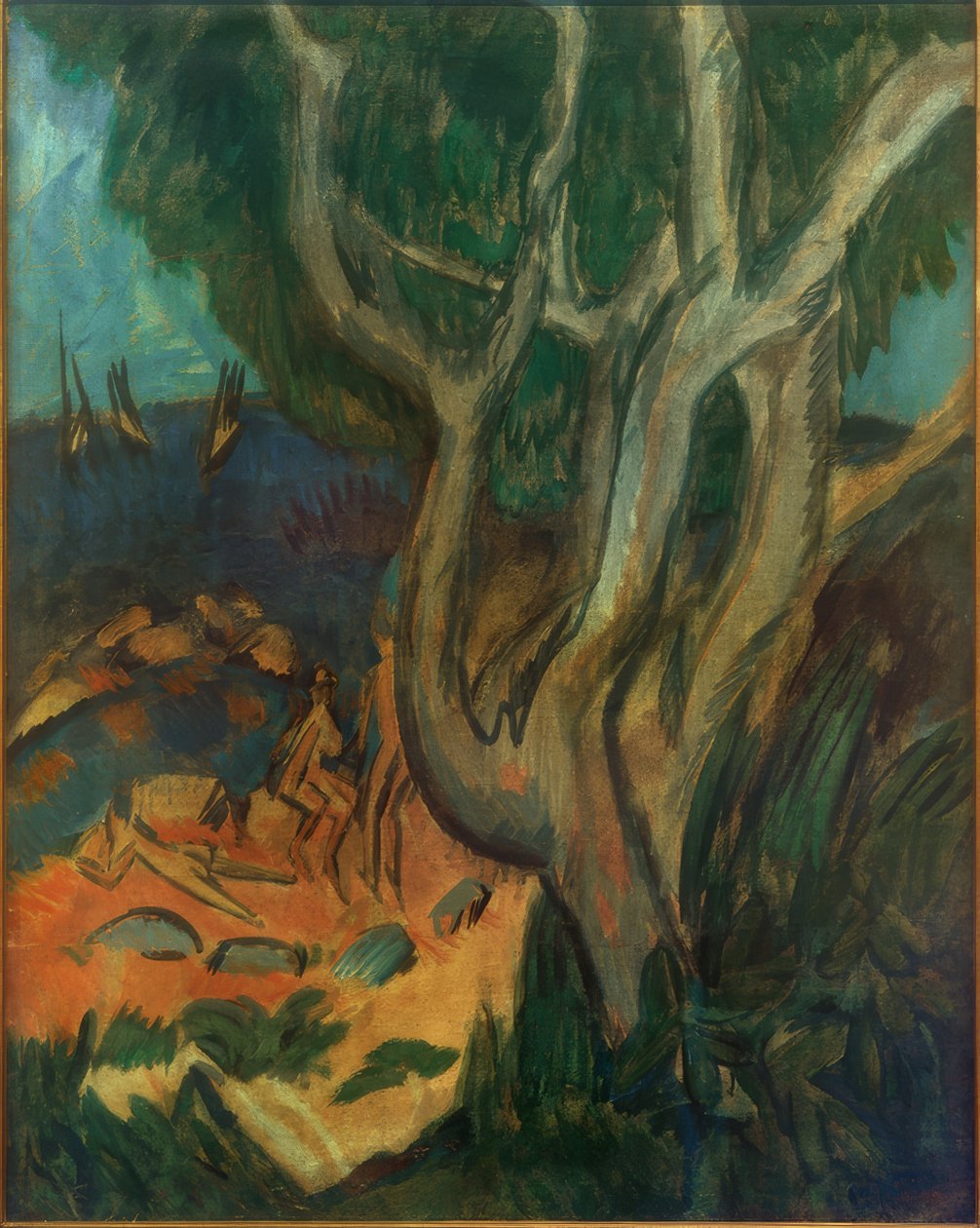 Bathing at the Beach of Fehmarn by Ernst Ludwig Kirchner