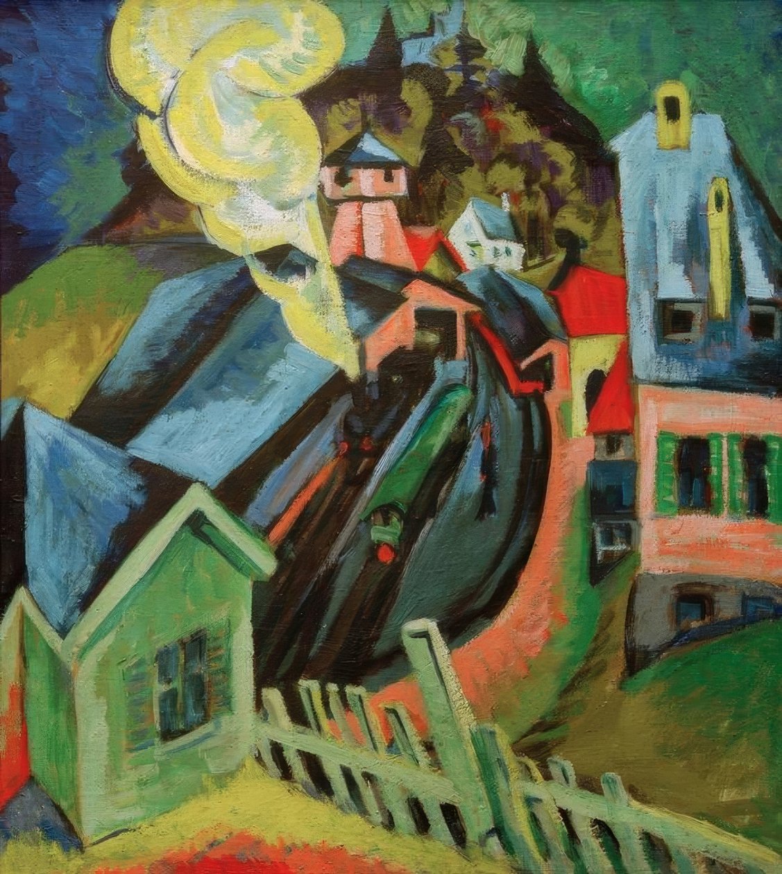 Königstein Station by Ernst Ludwig Kirchner