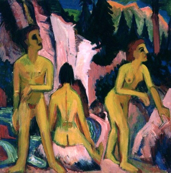 Bathing figures by Ernst Ludwig Kirchner