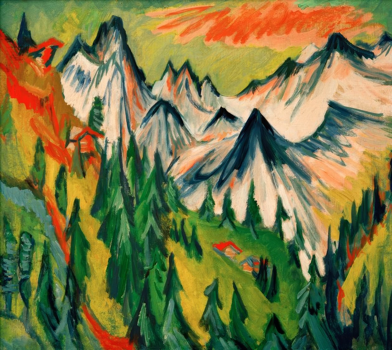 Mountain Peak by Ernst Ludwig Kirchner