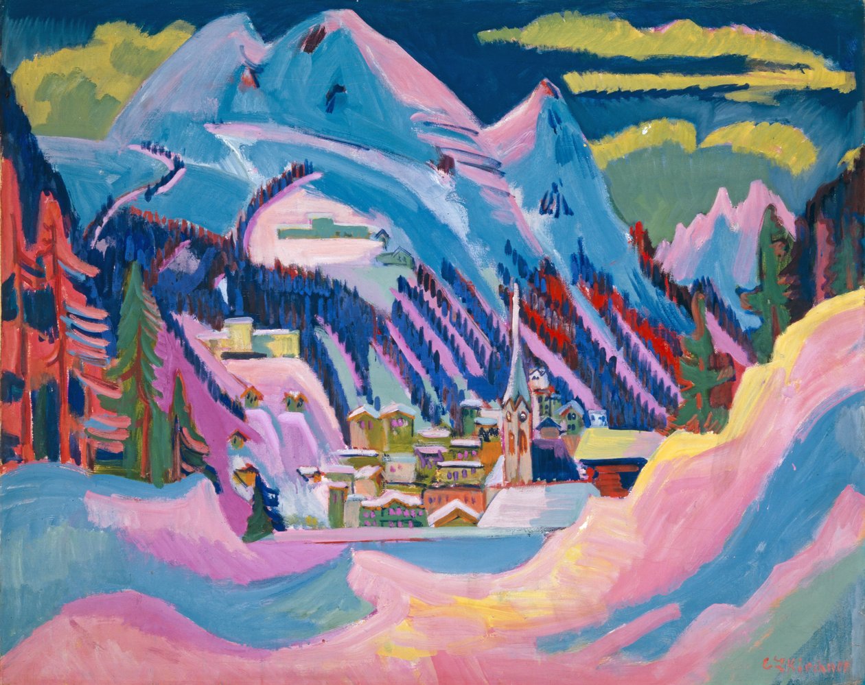 Davos in Winter, 1923 by Ernst Ludwig Kirchner