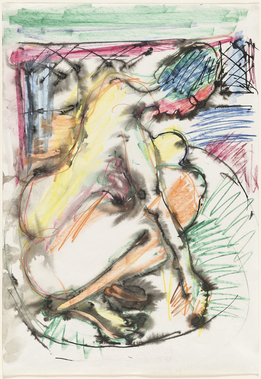 Erna Bathing in a Tub by Ernst Ludwig Kirchner