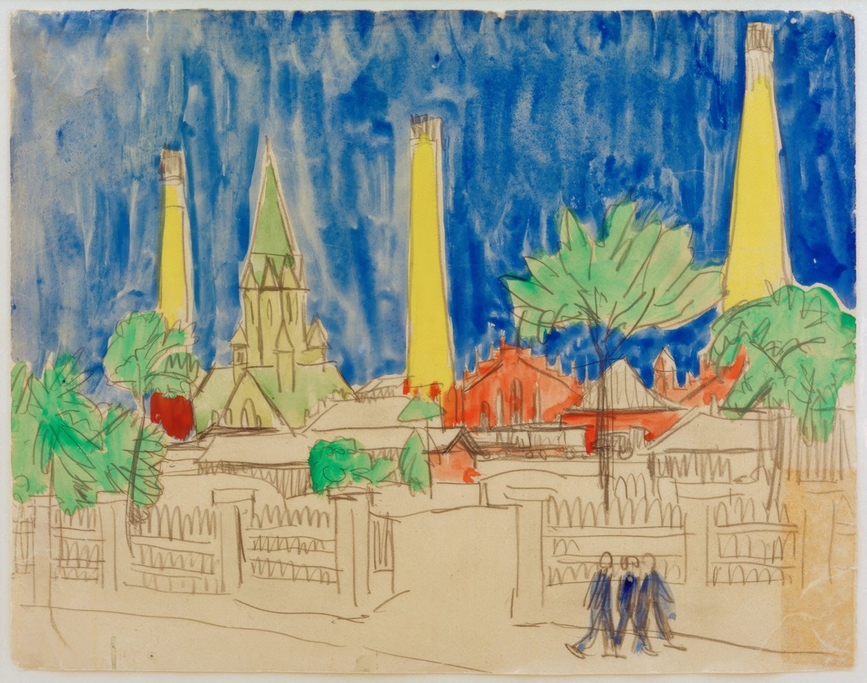 Factory in Dresden by Ernst Ludwig Kirchner