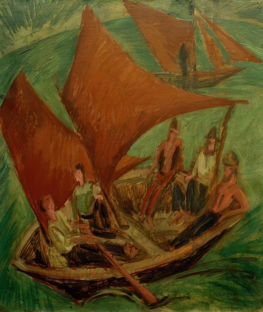 Fishing Boats by Ernst Ludwig Kirchner