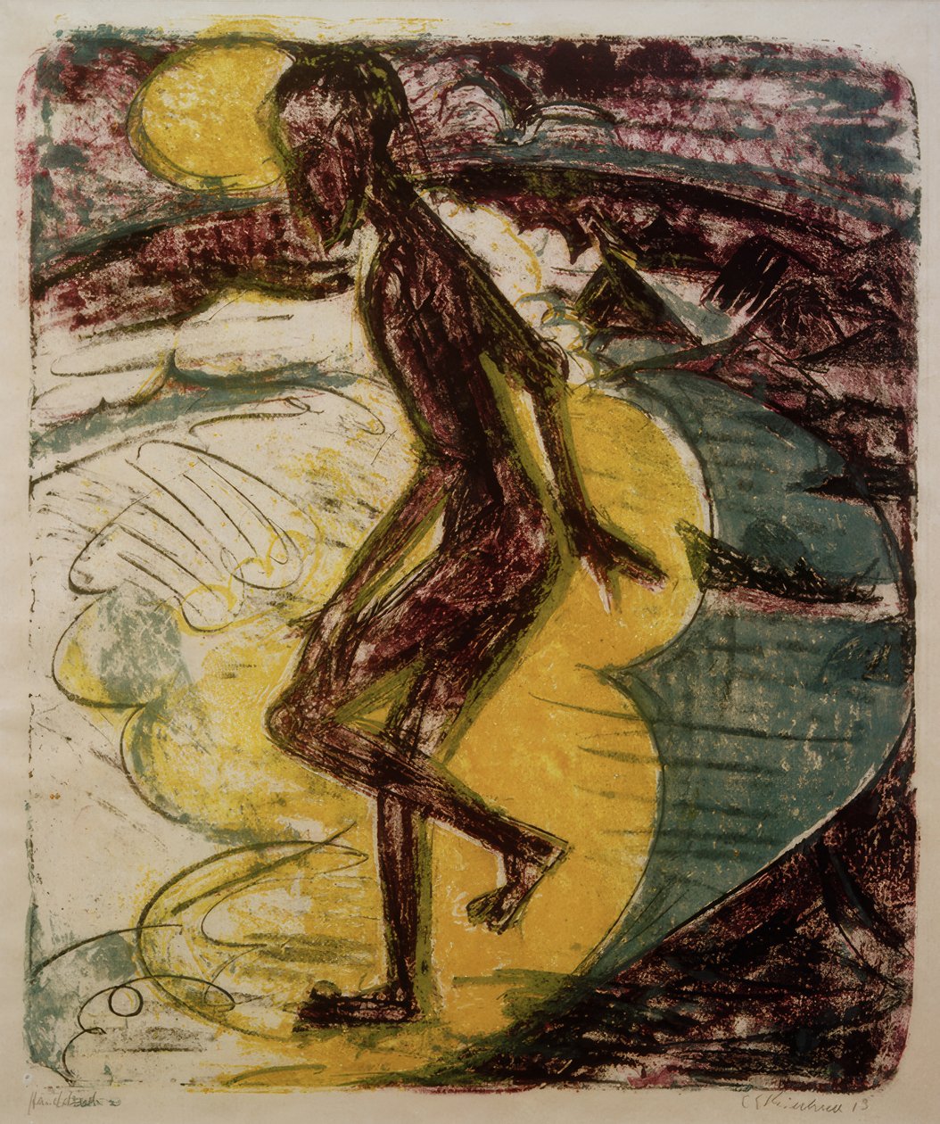 Man Entering the Sea by Ernst Ludwig Kirchner