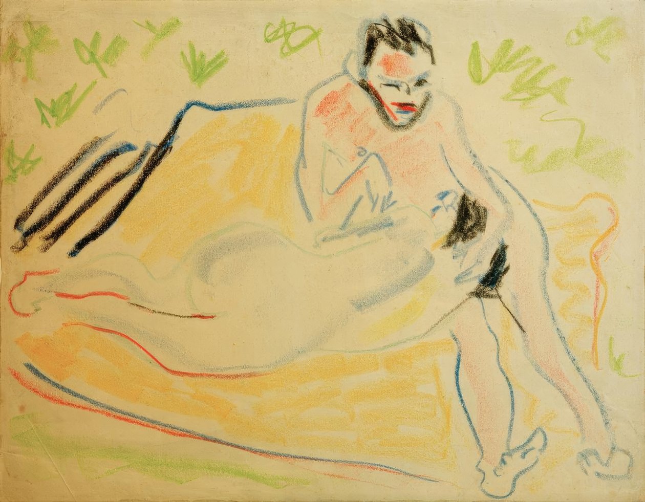 Couple on the Blanket by Ernst Ludwig Kirchner