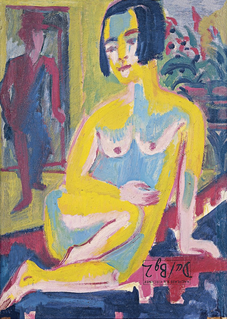 Seated Female Nude (Study) by Ernst Ludwig Kirchner
