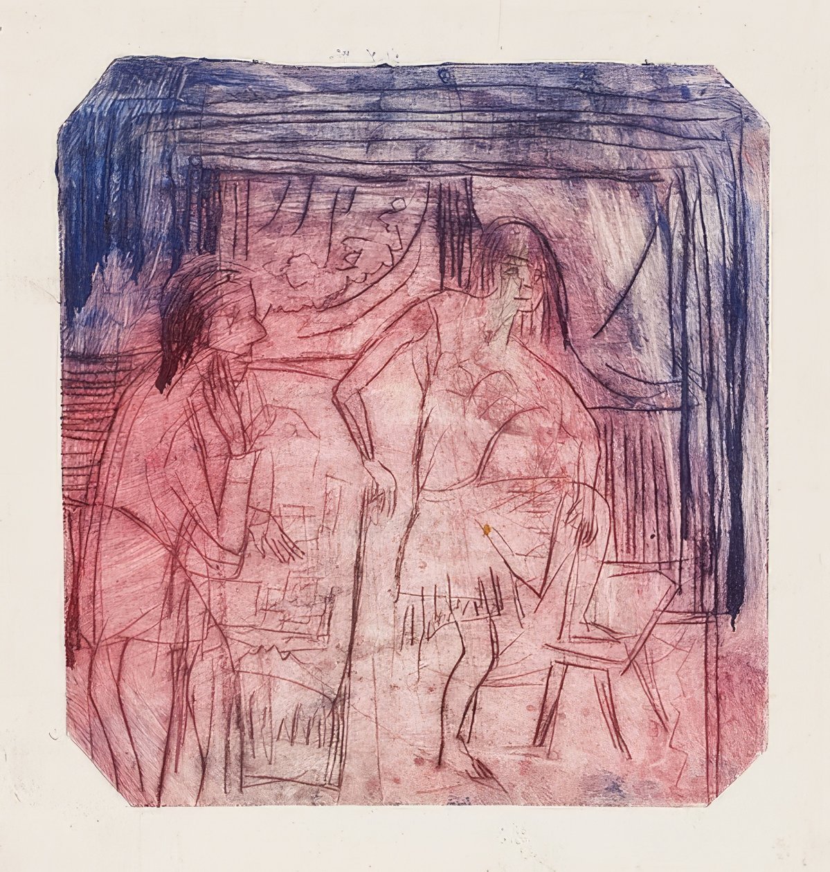 Scene in the Room. 1921 by Ernst Ludwig Kirchner