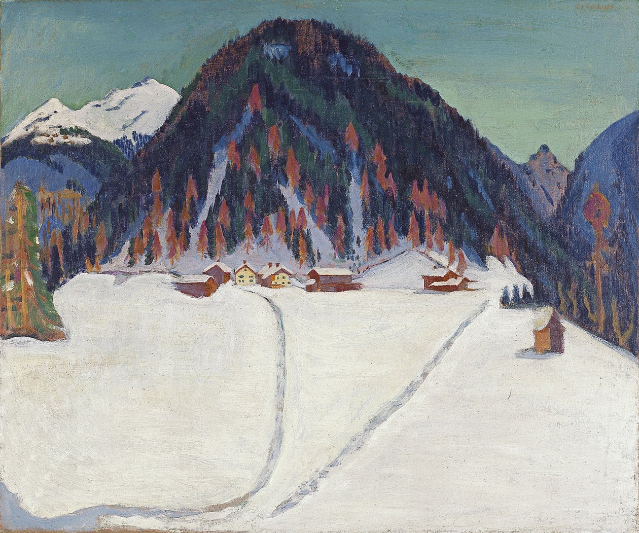 The Junkerboden Under Snow by Ernst Ludwig Kirchner