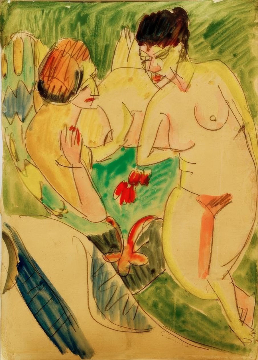 Two Naked Women by Ernst Ludwig Kirchner