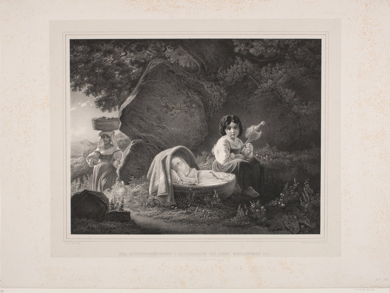 Italian Mother with Her Two Children by Ernst Meyer