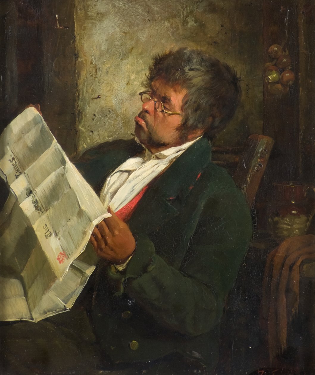 Reading the News by Erskine Nicol