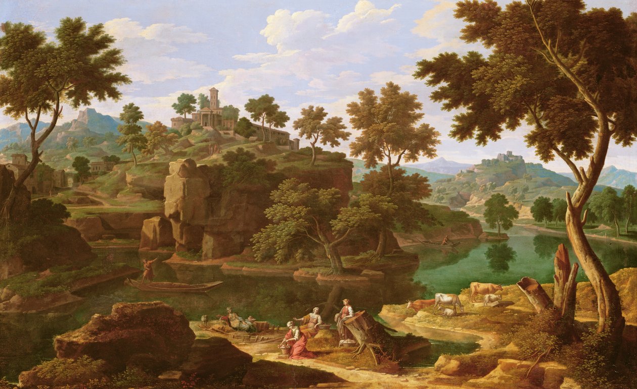 Landscape with a River by Etienne Allegrain