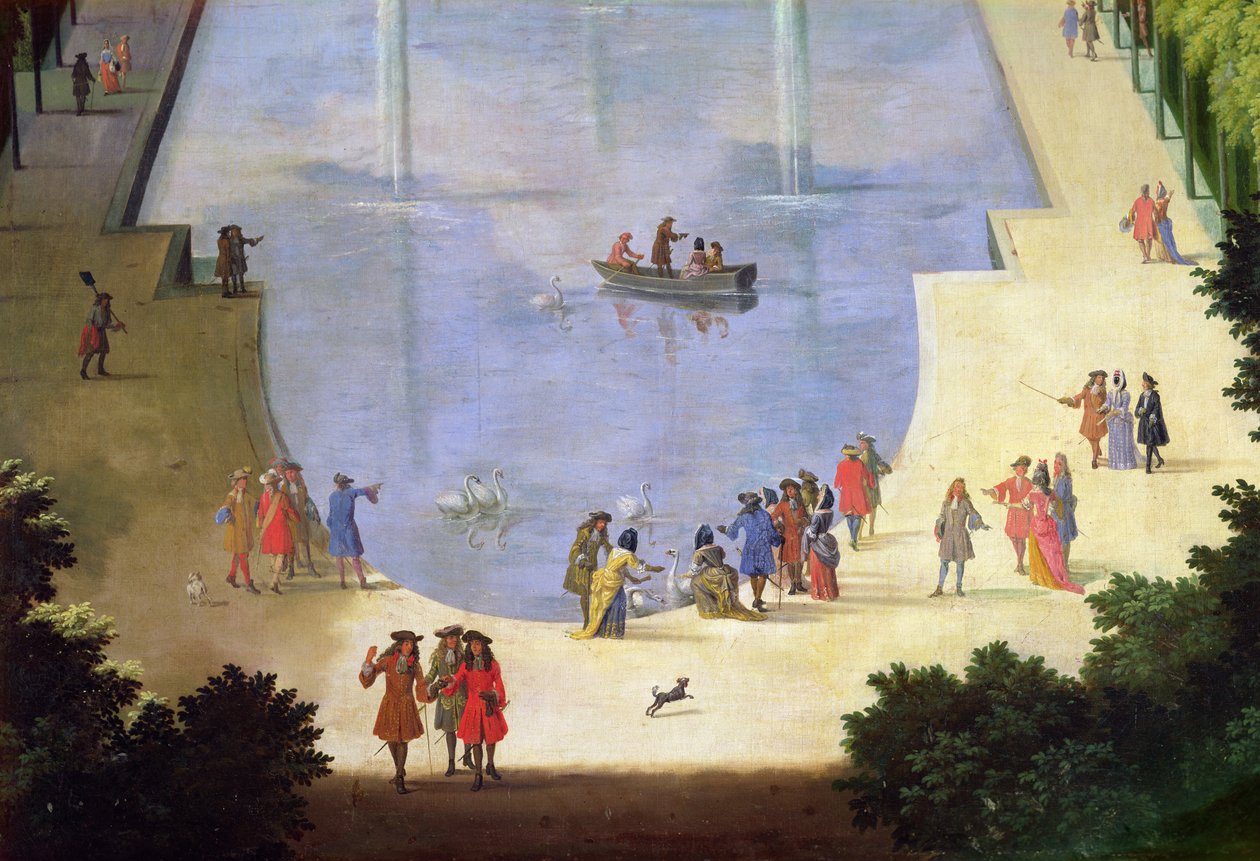 The Water Mirror Basin and the Royal Island (detail) by Etienne Allegrain