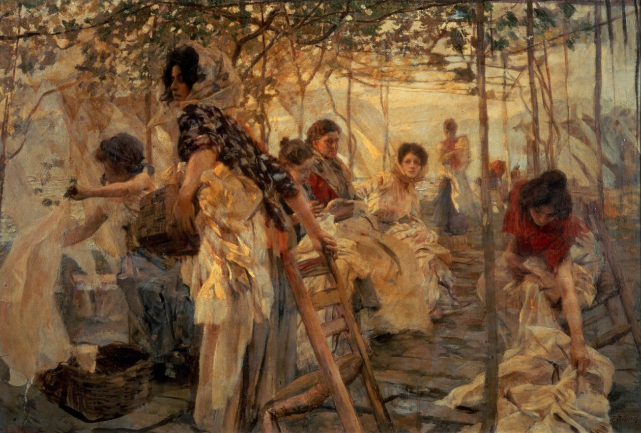 Laundresses by Ettore Tito