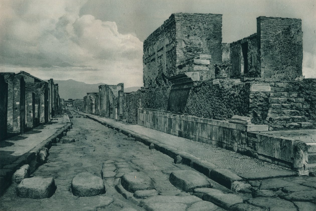 Street between ruins, Pompeii, Italy by Eugen Poppel