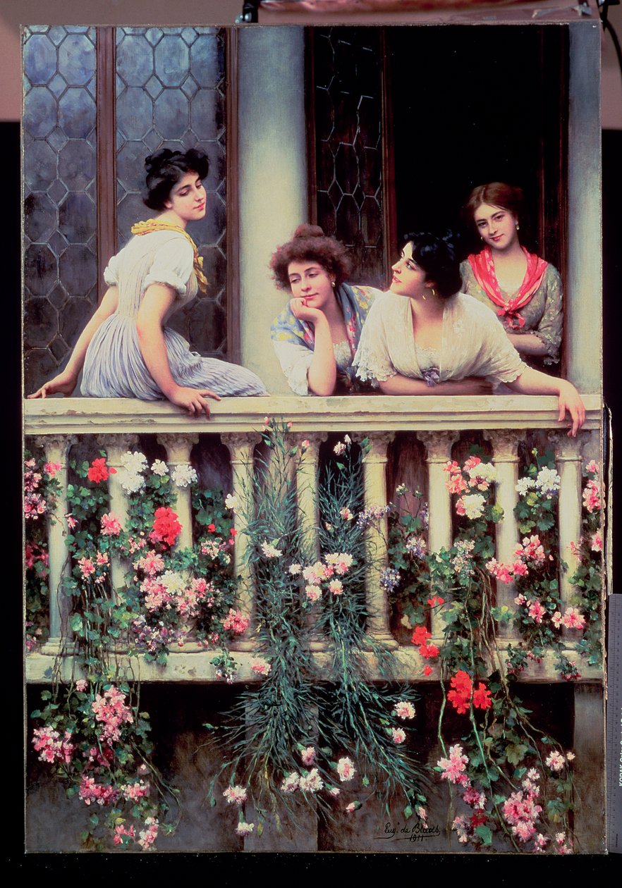 The Balcony, 1911 by Eugen von Blaas