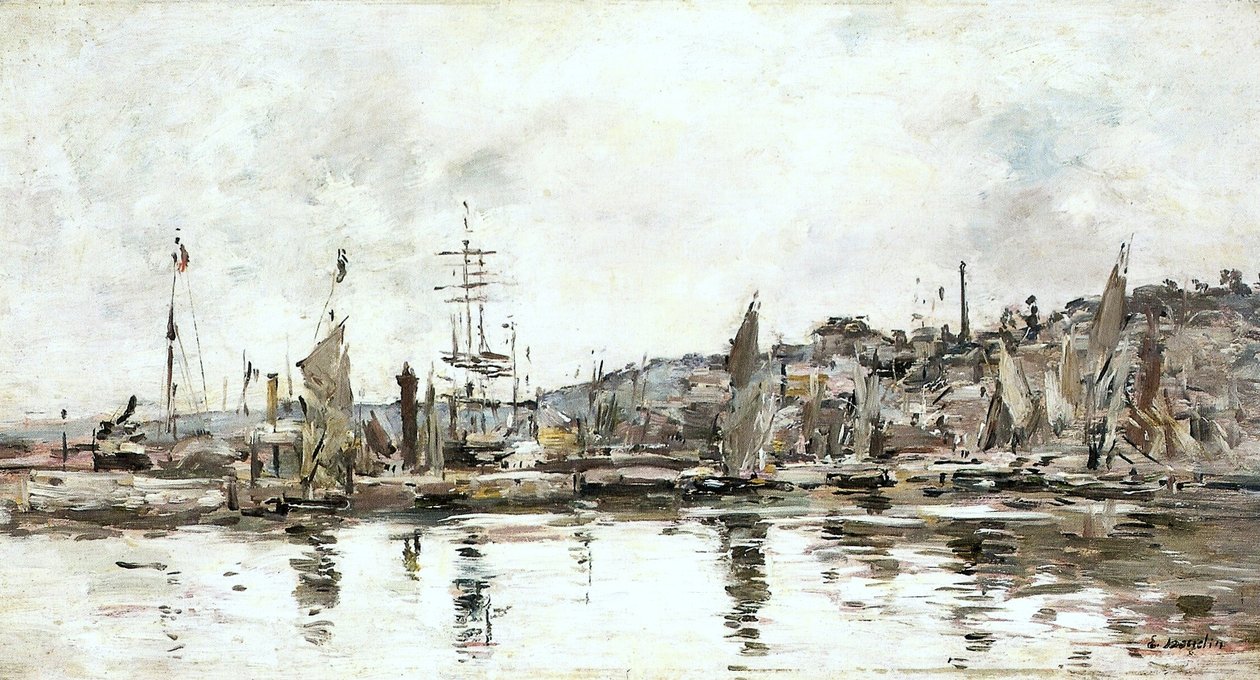 Honfleur - The Harbour by Eugene Louis Boudin