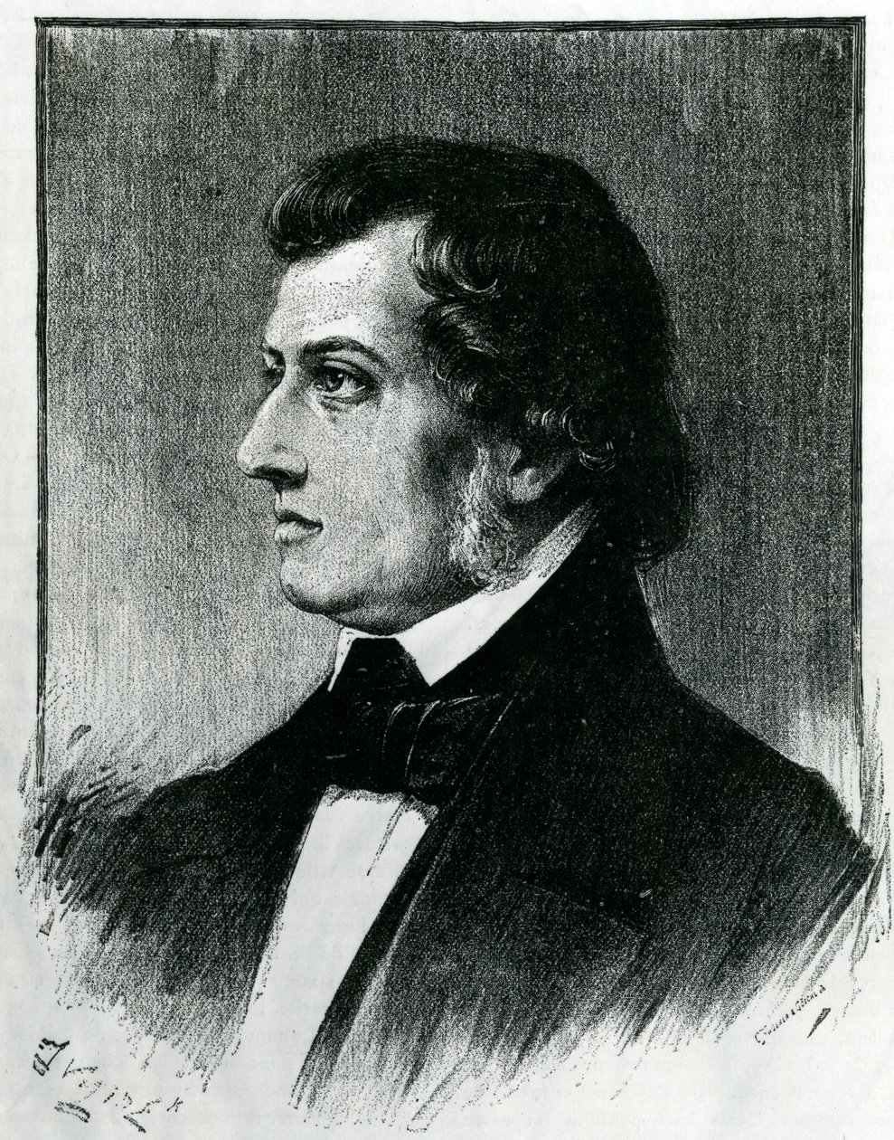 Frederic Chopin by Ferdinand Victor Eugene Delacroix