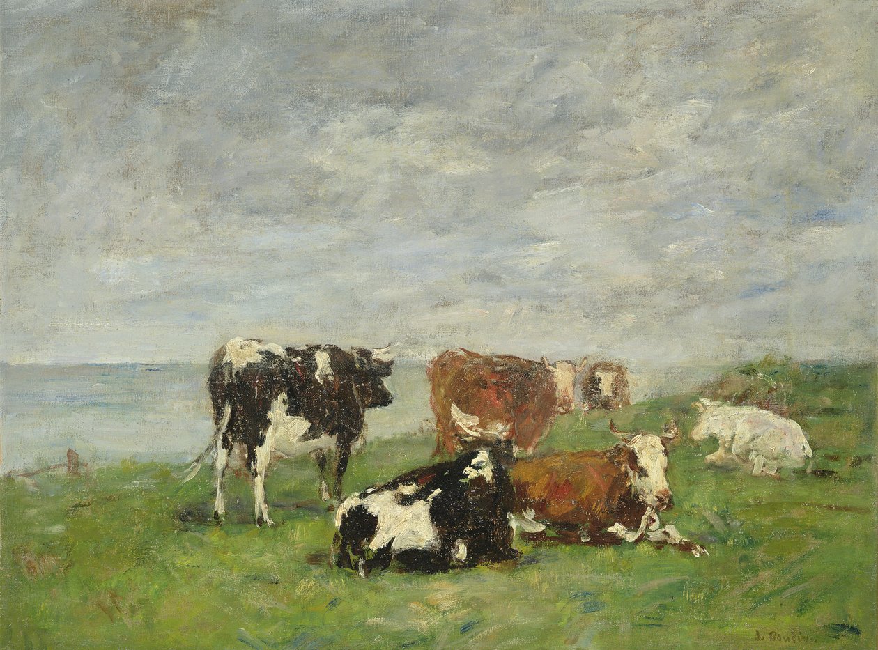 Pasture at the Seaside by Eugene Louis Boudin