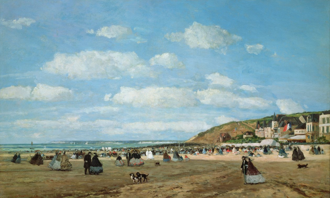 The Beach at Trouville, 1863 by Eugene Louis Boudin