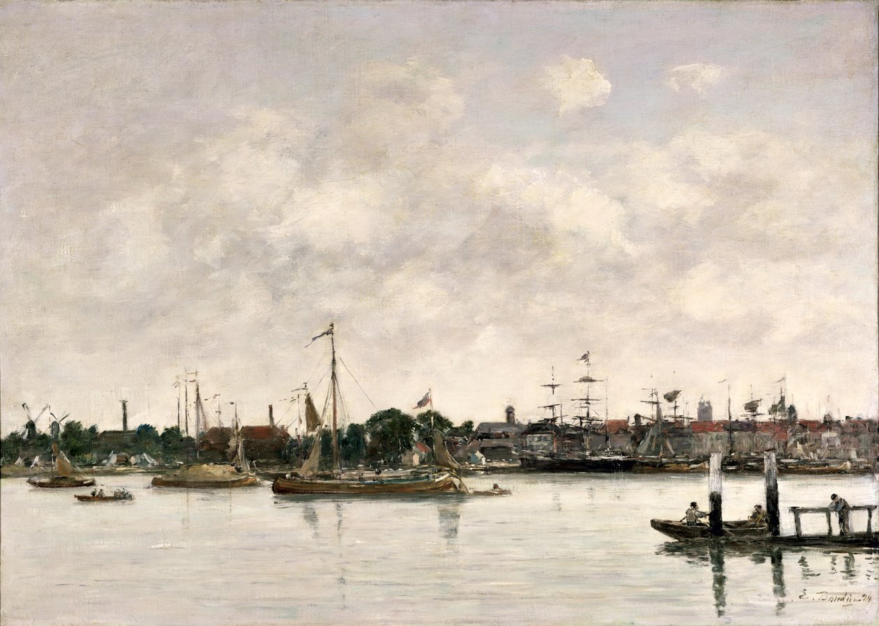 The Meuse at Dordrecht by Eugene Louis Boudin