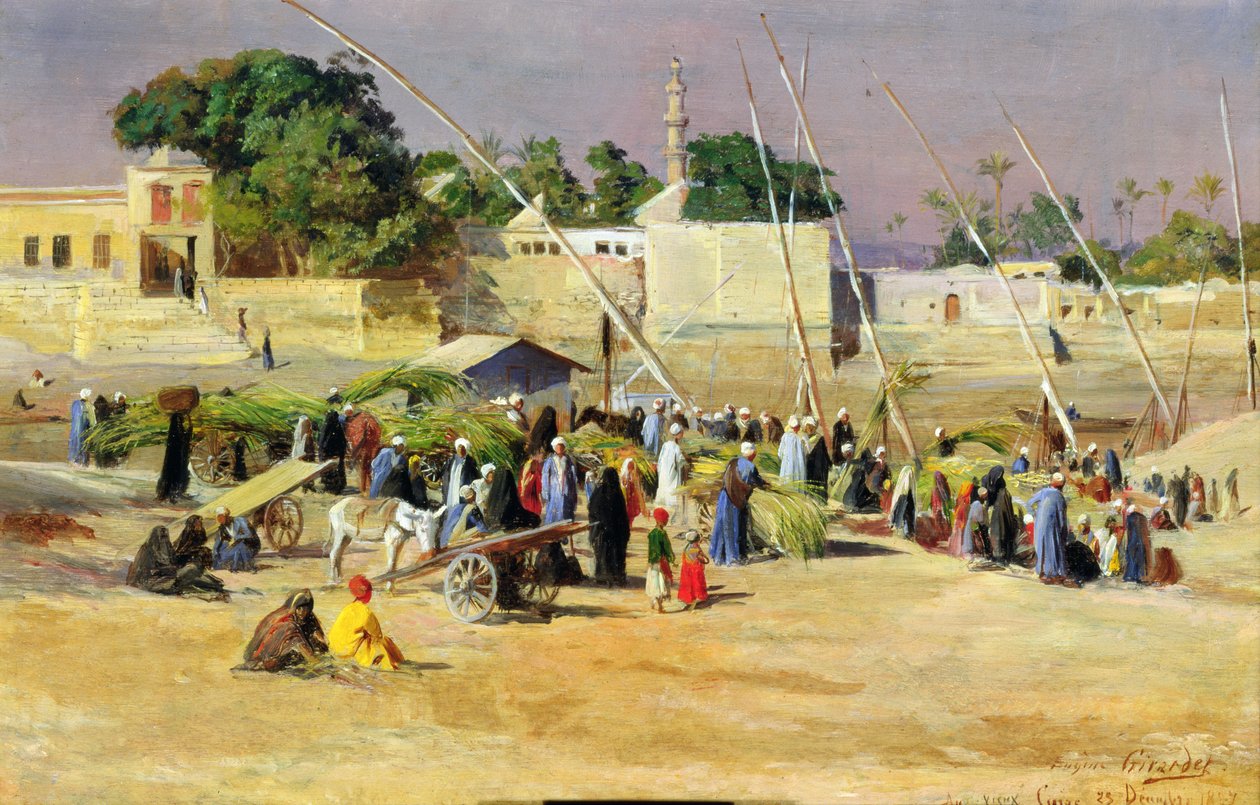 Reed Sellers on the Nile by Eugene Alexis Girardet
