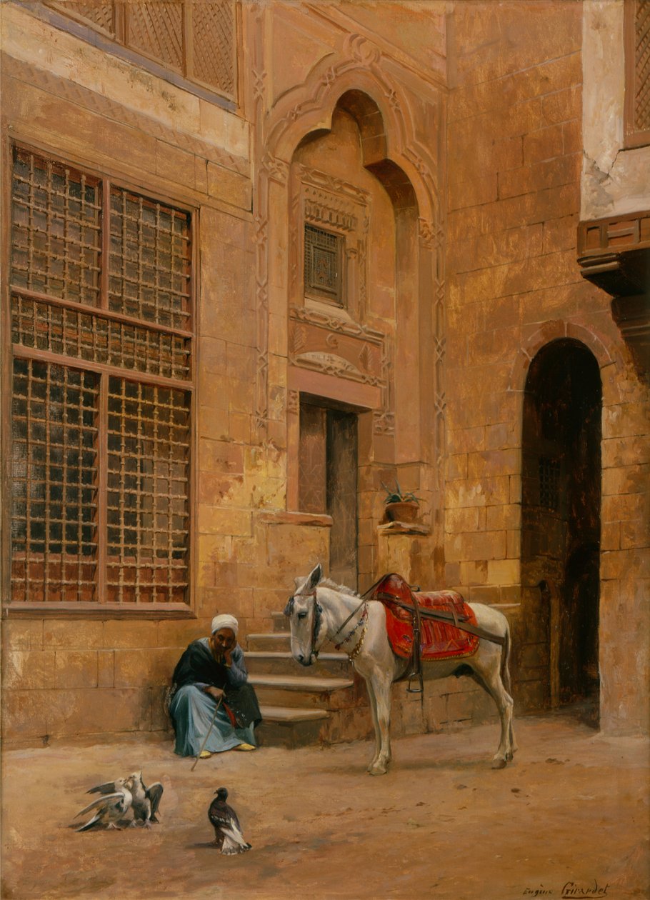 The Courtyard by Eugene Alexis Girardet