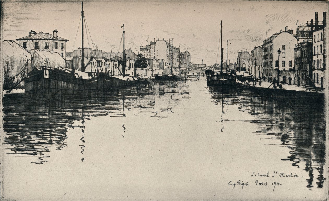 The Canal St Martin by Eugene Bejot